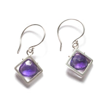 CSJ11SE - Diagonal Frame Earrings, dangle