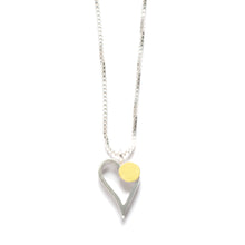 HB04N Mini Heart Necklace with 18k Bimetal dot