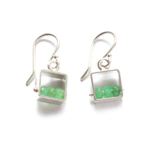 MJ03SE - Mini Square Earrings, short dangle