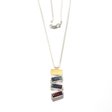 RJ24N - Four Rectangles Necklace - Vertical