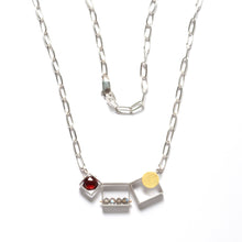 SRJ16N - Two Rectangles/One Square Necklace