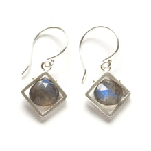 CSJ11SE - Diagonal Frame Earrings, dangle