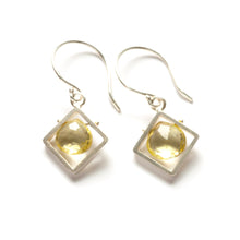 CSJ11SE - Diagonal Frame Earrings, dangle