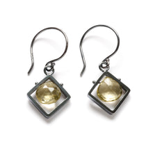 CSJ11SE - Diagonal Frame Earrings, dangle