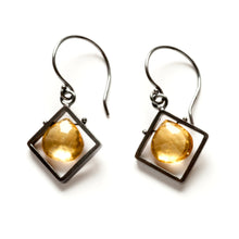 CSJ11SE - Diagonal Frame Earrings, dangle