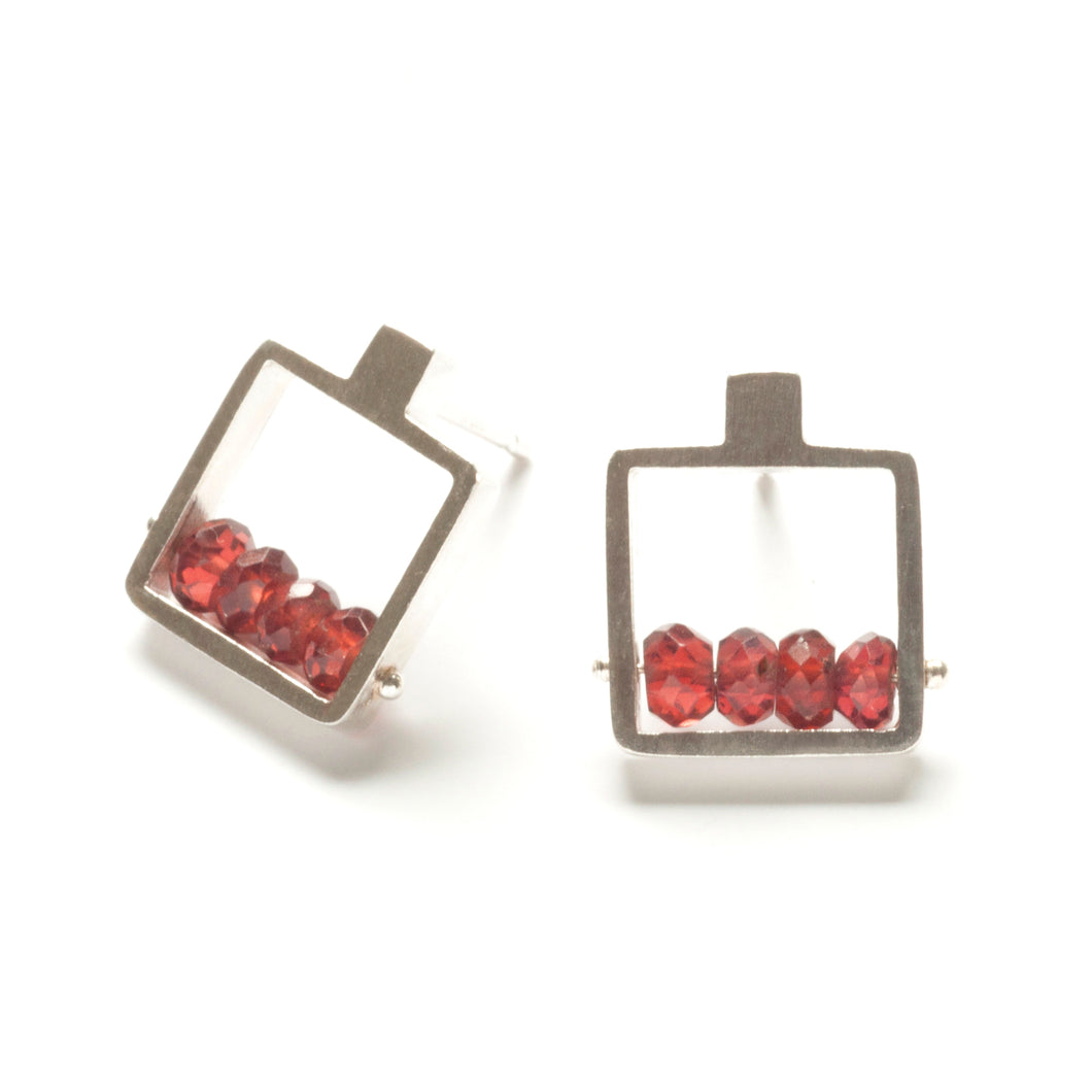 CSJ12PE - Square Frame Earrings, post