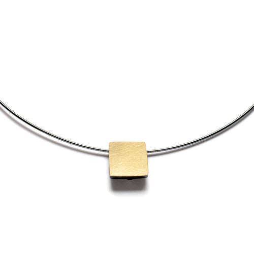 CX02N, Bimetal Square Necklace