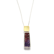 CXR12N-Bis - Double Cage Necklace with Small Stones and 18K Bimetal Top
