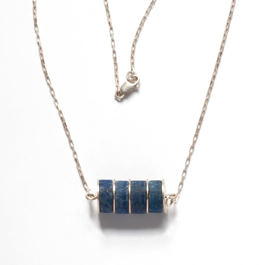 Lapis Wheel Necklace