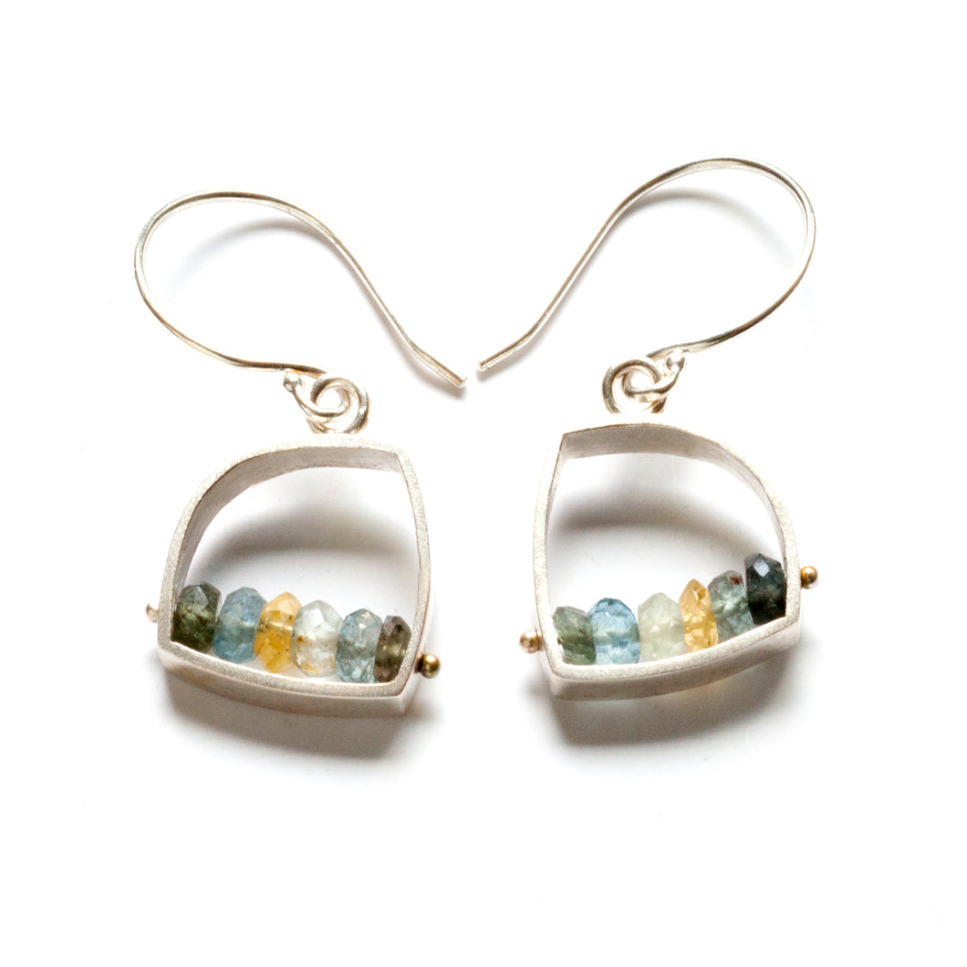 MA01SE - Small Irregular shape Earrings, Dangle