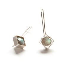 MJ01E - Mini Diagonal Square Earrings