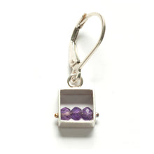 MJ03E - Mini Square Earrings, Leverbacks
