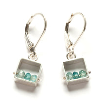MJ03E - Mini Square Earrings, Leverbacks