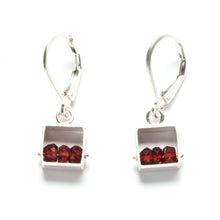 MJ03E - Mini Square Earrings, Leverbacks