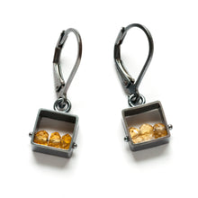 MJ03E - Mini Square Earrings, Leverbacks