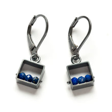 MJ03E - Mini Square Earrings, Leverbacks