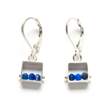 MJ03E - Mini Square Earrings, Leverbacks
