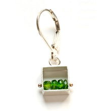 MJ03E - Mini Square Earrings, Leverbacks