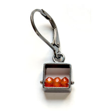 MJ03E - Mini Square Earrings, Leverbacks