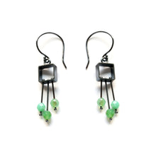 MJ04SE - Small Square Earrings with a fringe