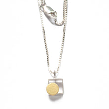 MJ10N - Square Necklace with Gold Dot or Silver Dot