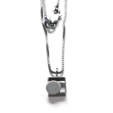 MJ10N - Square Necklace with Gold Dot or Silver Dot