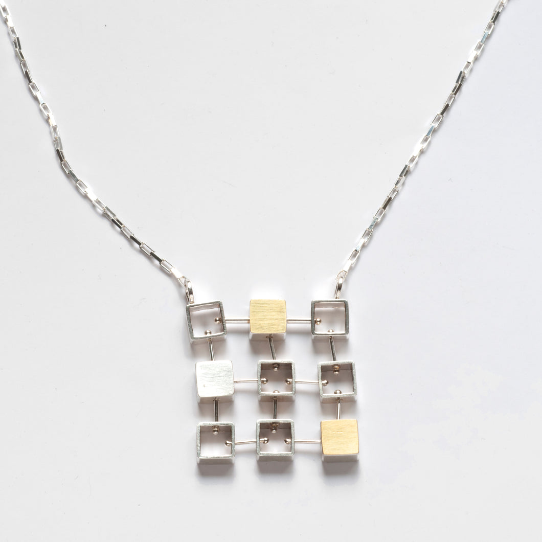 MP91N - Nine Squares Necklace