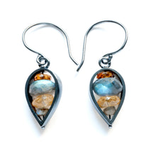 PT01SE - Inverted Teardrop Earrings, Dangle