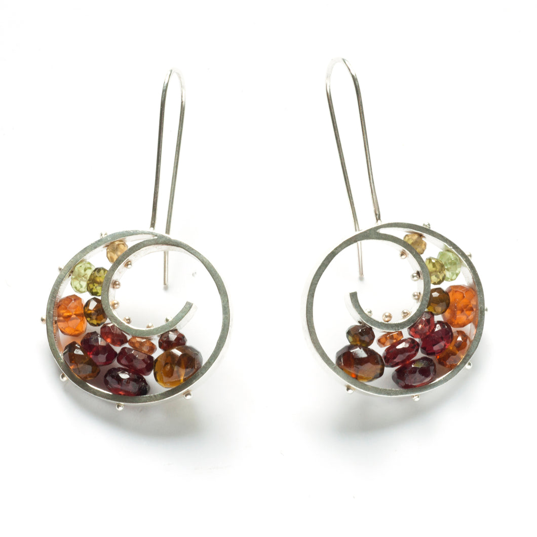 QS16LE - Medium Spiral Earrings, French wire