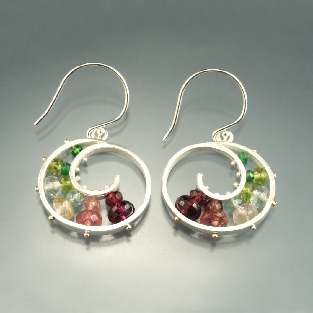 QS16SE - Medium Spiral Earrings, dangle