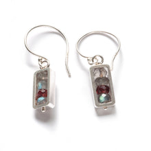 RJ01SE - Vertical Rectangle Earrings, dangle