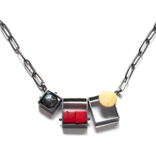 SRJ16N - Two Rectangles/One Square Necklace