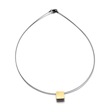 CX02N, Bimetal Square Necklace