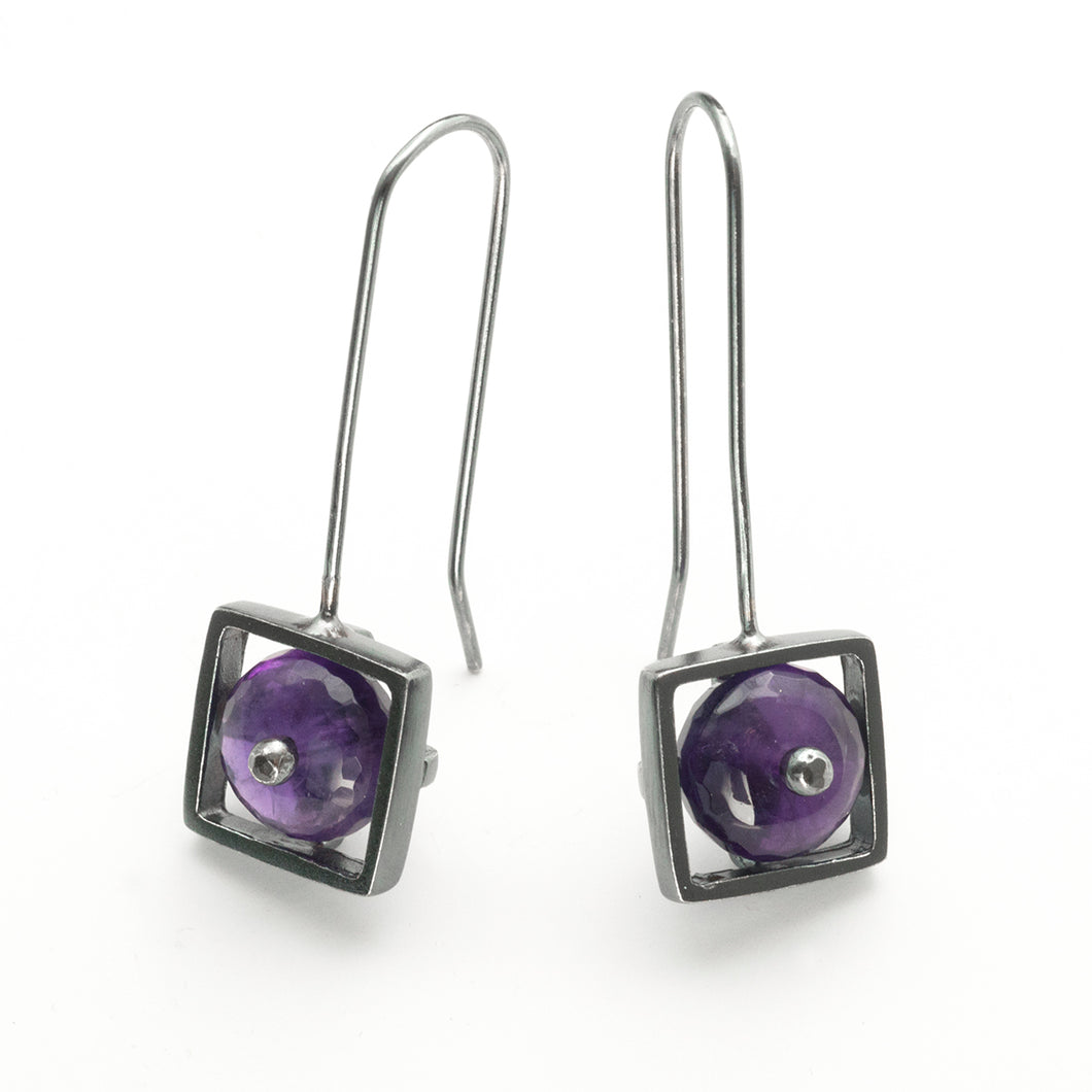 CXM01LE - Square Cage Earrings, French wire