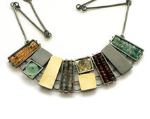 CXR64N - Rectangle Cage Necklace