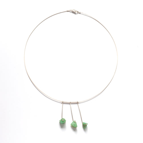 Three Chrysoprase Necklace