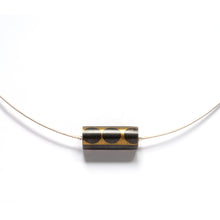 Barrel Necklace with Gold details