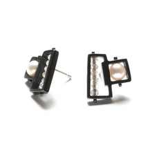 RK01PE - Mini Rectangle and Square Earrings