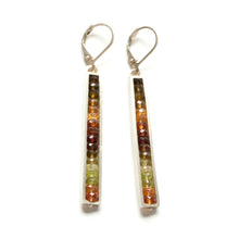 RS01E - Long Rectangle Earrings, Leverbacks