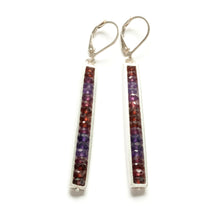RS01E - Long Rectangle Earrings, Leverbacks