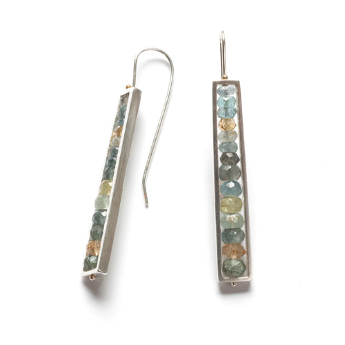 RS01LE - Long Rectangle Earrings, French Wires