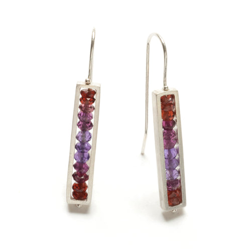 RT01LE - Skinny Rectangle Earrings, French Wire