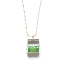 SRJ11N - Rectangle Necklace with Chunky stones