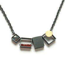 SRJ14N - Three Rectangles/One Square Necklace