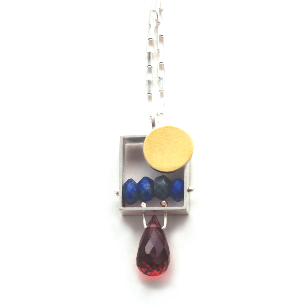 SRJ22N - Sunset Necklace with Teardrop Stone