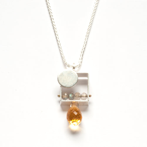 SRJ22N - Sunset Necklace with Teardrop Stone