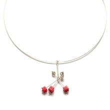 VX06N - Fireworks Necklace with Coral Cubes