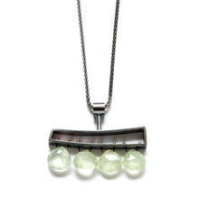 WH04N - Horizontal Wedge Necklace with Facetted Briolettes