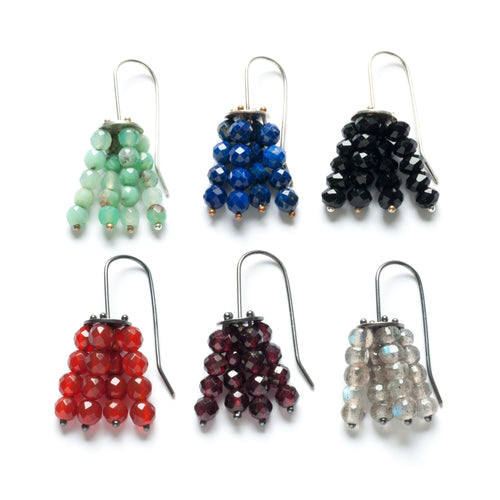 YD01E - Beaded Cluster Earrings