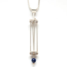YD06N - Vertical Round Cage Necklace, single bead